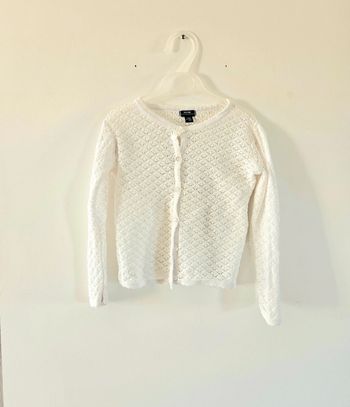 Gilet blanc ajourée kiabi 24 mois