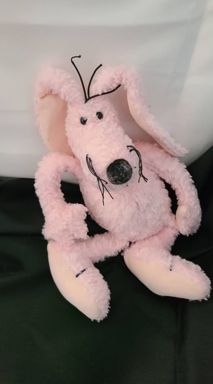 doudou chien rose - photo numéro 2