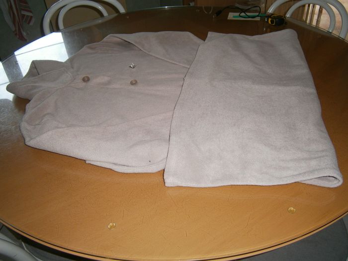 Robe de chambre en polaire beige Taille 46 - photo numéro 5