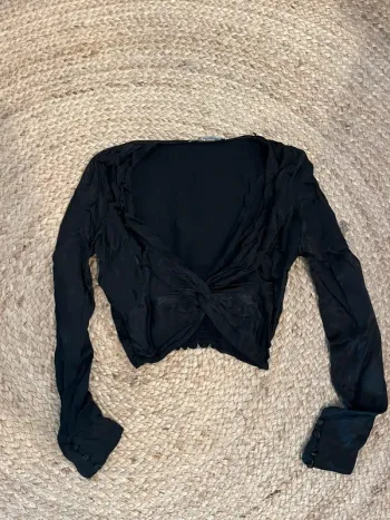 Top court manche longue type soie Zara