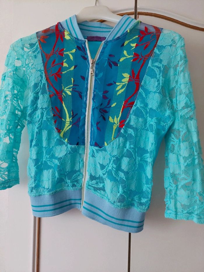 Gilet turquoise t2