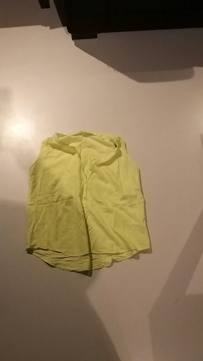 Chemisier vert  jaune