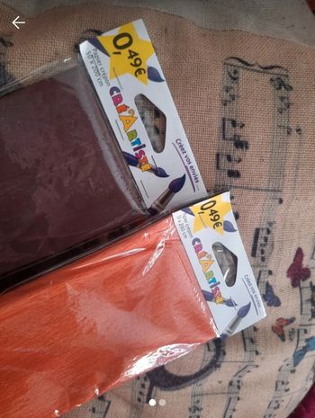 Lot 2 papier crépon couleur automne