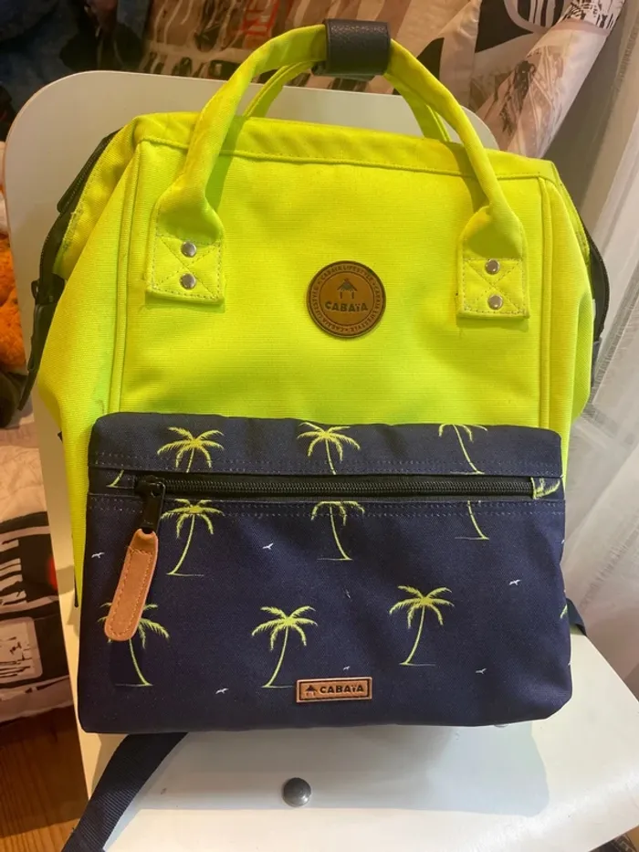 Sac cabaïa jaune et bleu