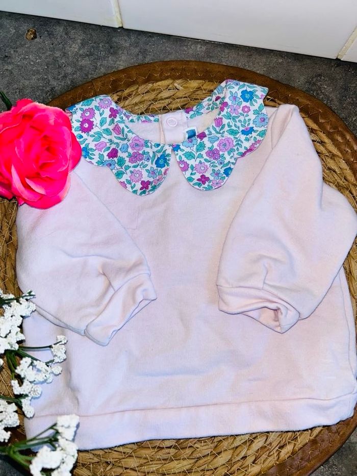Pull bébé fille fleurie - photo numéro 4