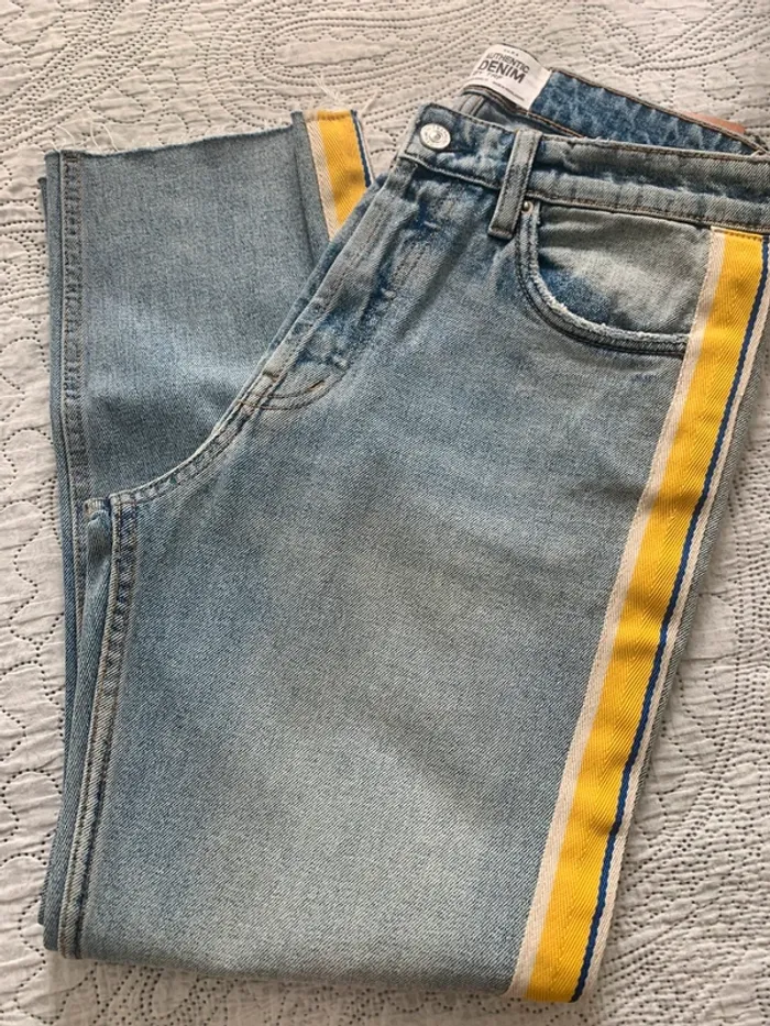 Jean Zara bandes jaunes