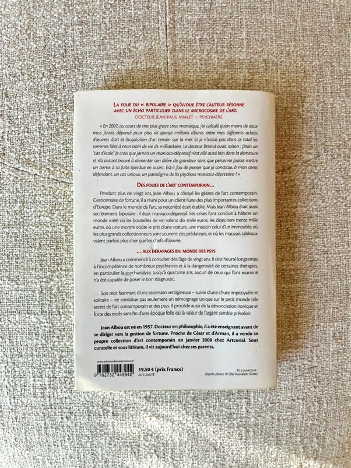 Livre Un fou dans l'art - Confessions d'un serial-collectionneur de Jean Albou - photo numéro 2