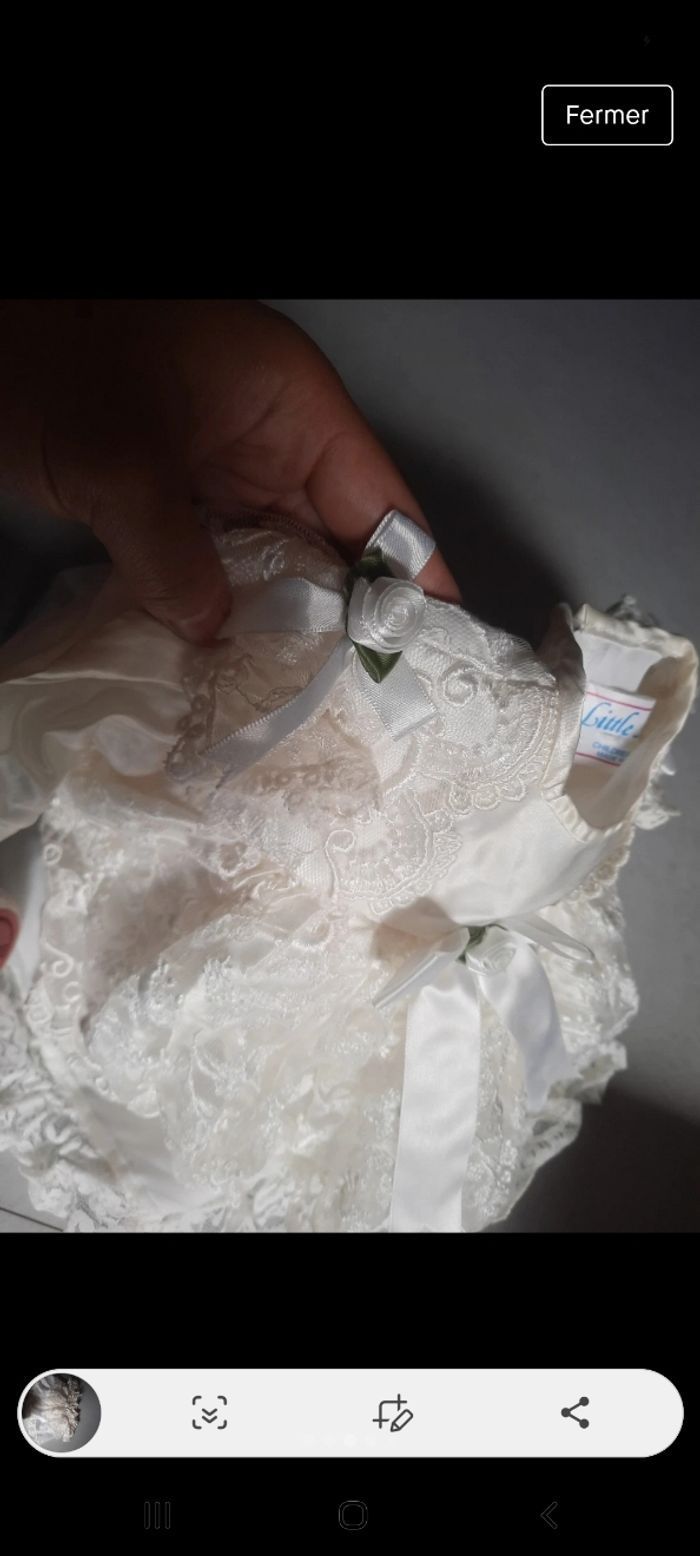 Robe baptême broderie princesse - photo numéro 9