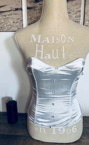 Bustier blanc satiné SanSelle taille 36 S