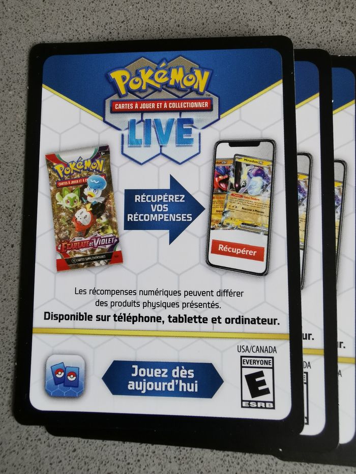 Lot de cartes QR code online Pokémon - photo numéro 2