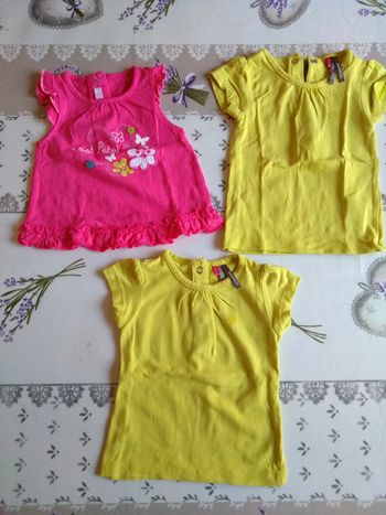 3 tshirt, taille 3 mois