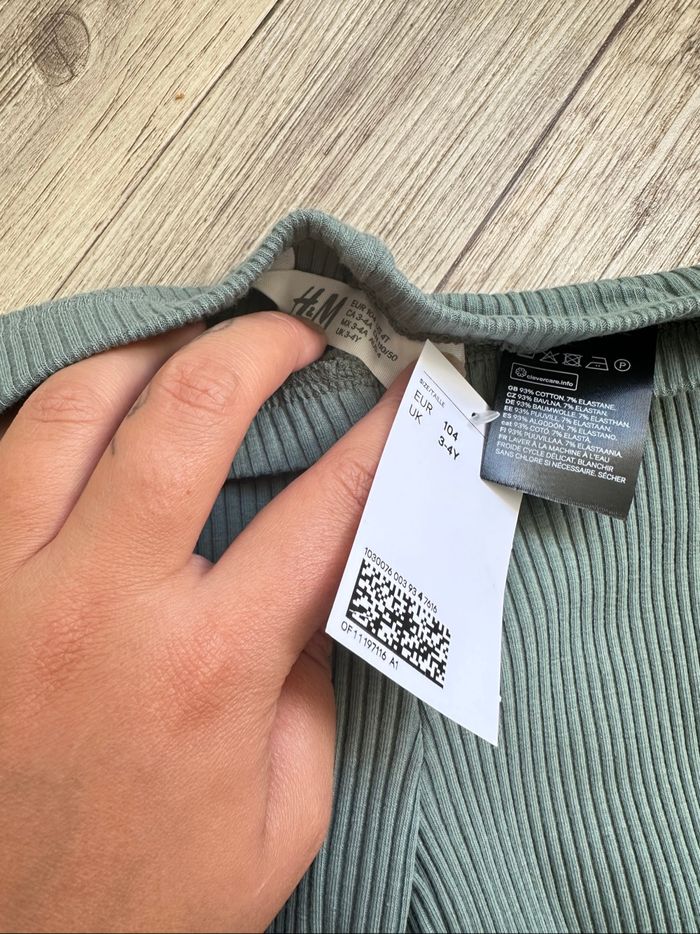 Legging évasée à fentes vert 3/4 ans h&m fille - photo numéro 4