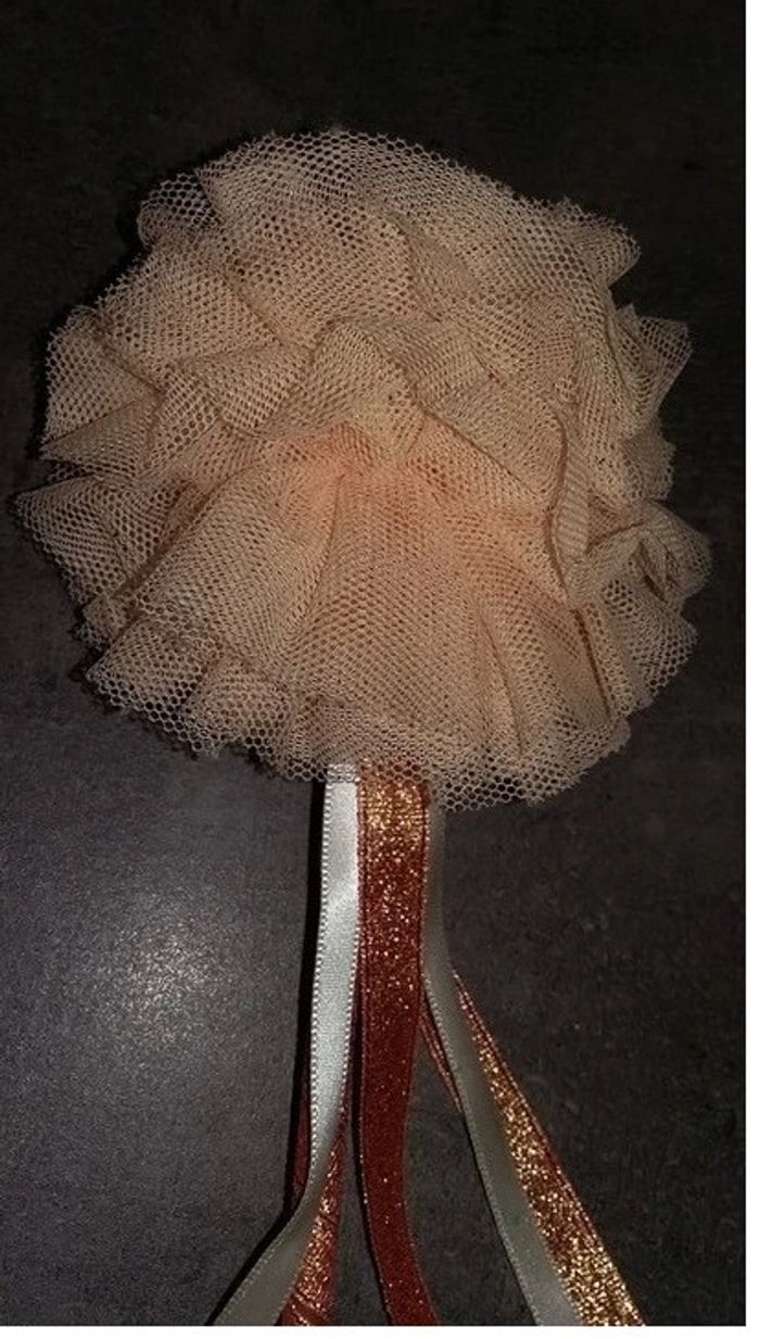 Baguette "magique" rose/doré tape à l'oeil modèle pour robe créateur - photo numéro 2