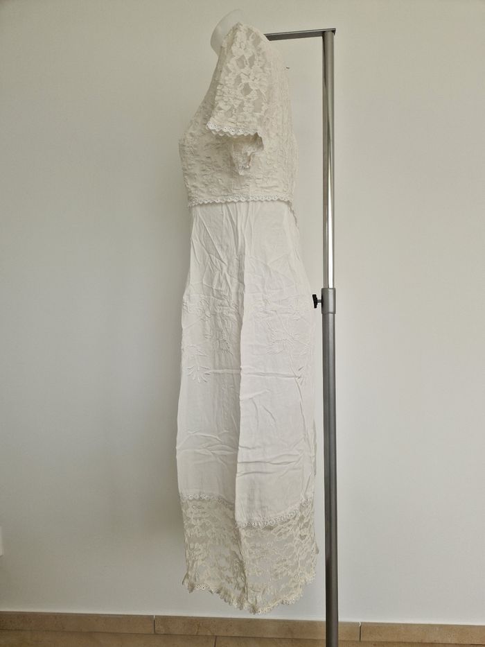 Robe blanche avec dentelle Pacifique Line - photo numéro 5