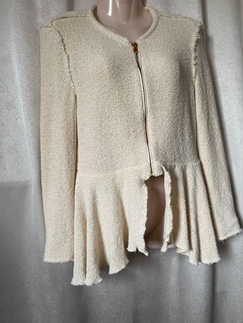 Superbe veste péplum crème taille L Zara woman