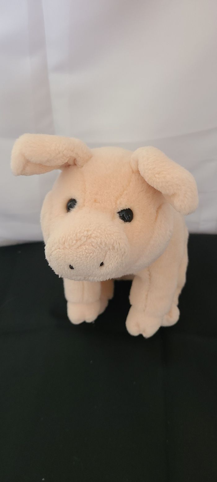 Peluche TY Beanie Buddy 11" Wilbur le cochon Charlotte's Web Beanbag 2006 à la retraite