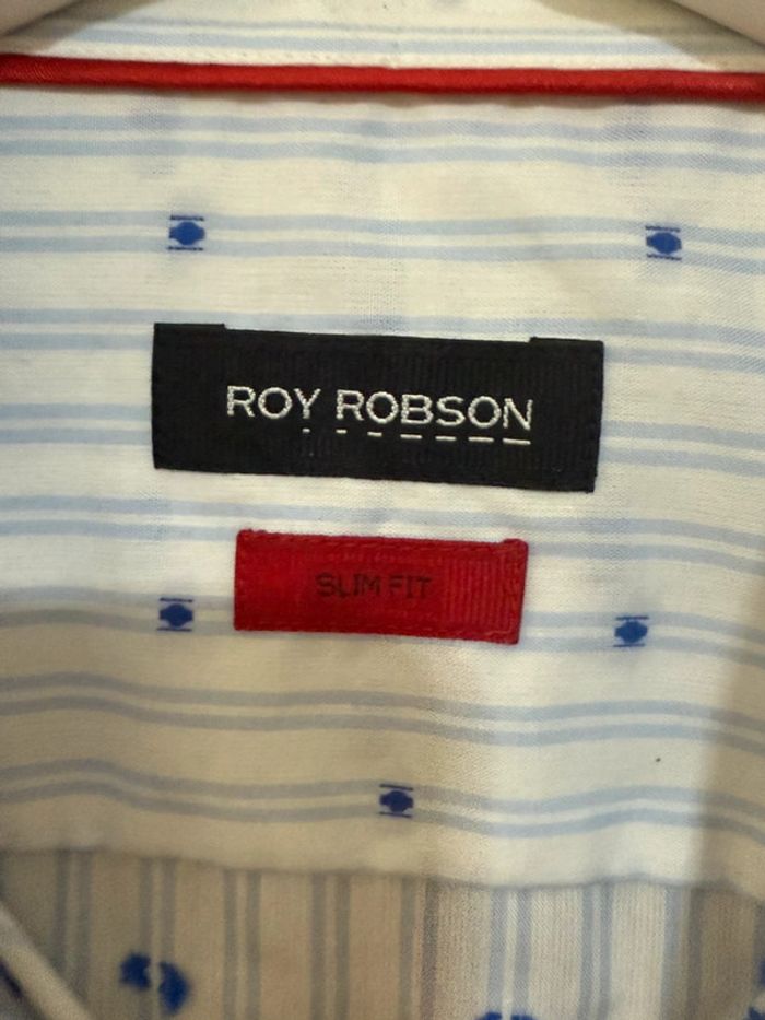 Roy Robson - Chemise à motifs, Blanche, taille L - photo numéro 2