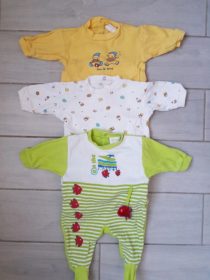 Lot pyjamas mixte léger taille naissance