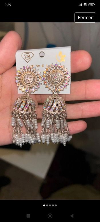 Boucles d'oreilles Bollywood 