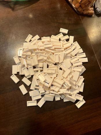 200 Tile Lego 1x2 ref 3069 white