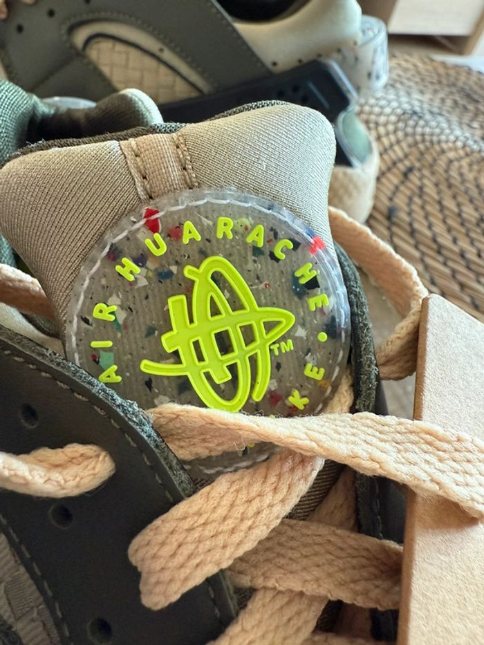 Nike air huarache crater prm verte et beige - photo numéro 7