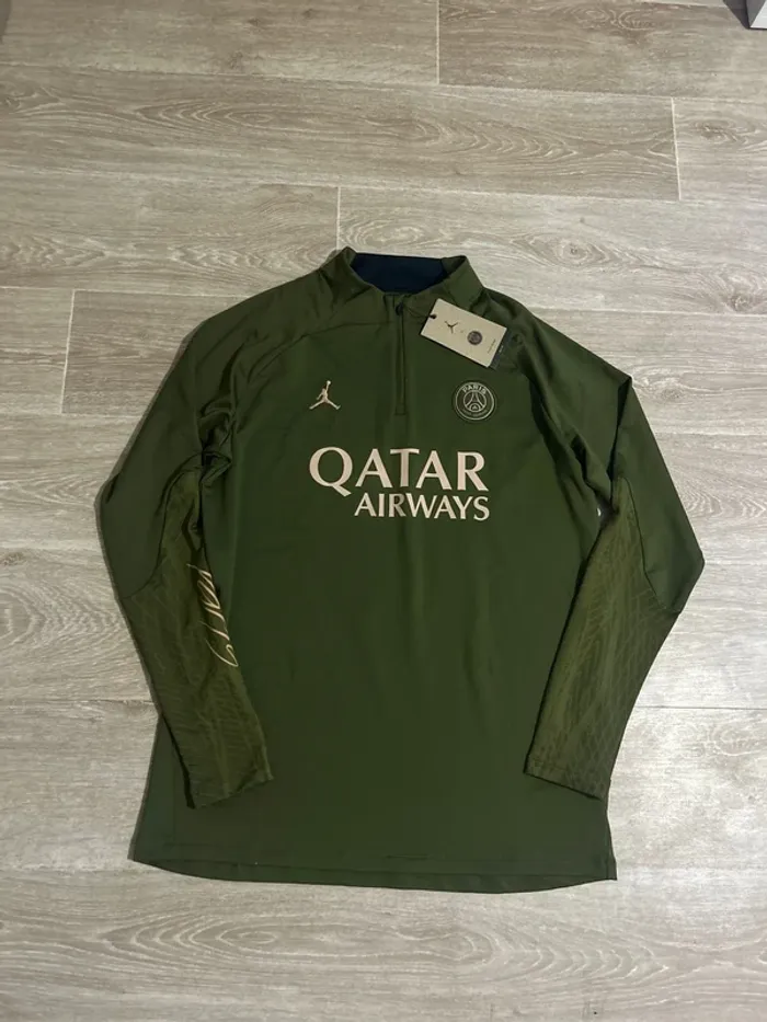 Veste football training survêtement kaki Paris-Saint-Germain Jordan L