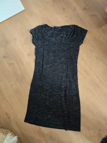 Tee shirt long tunique kiabi gris moucheté taille s