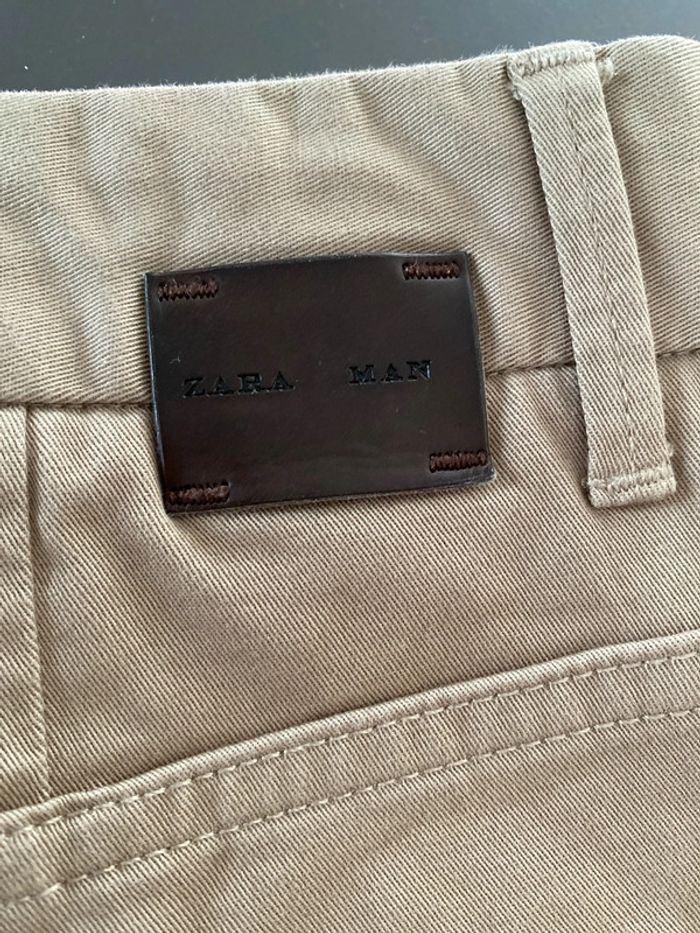 Pantalon Zara man beige/marron taille 40 - photo numéro 3