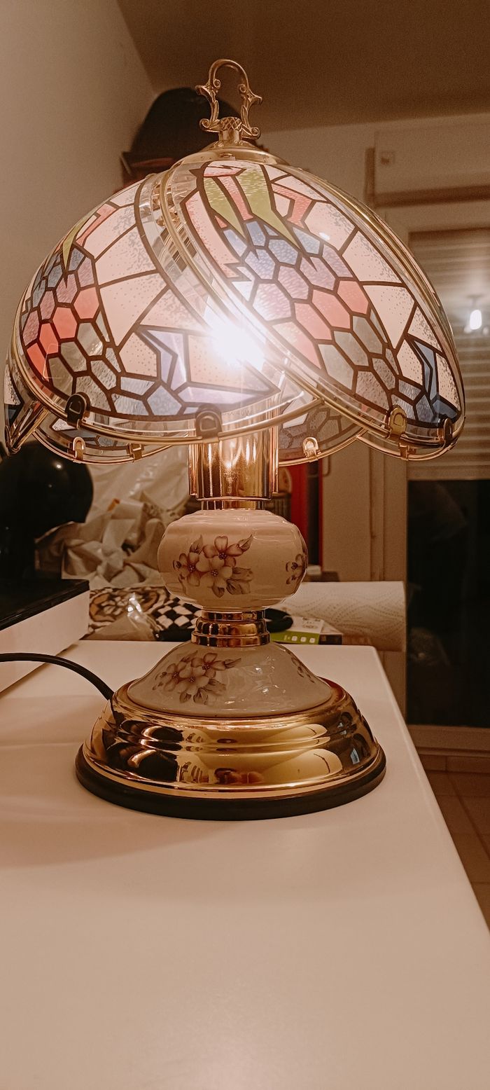 Lampe Thunderlight – effet vitrail avec variateur tactile - photo numéro 3