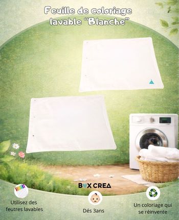Recharge feuille de coloriage blanche 