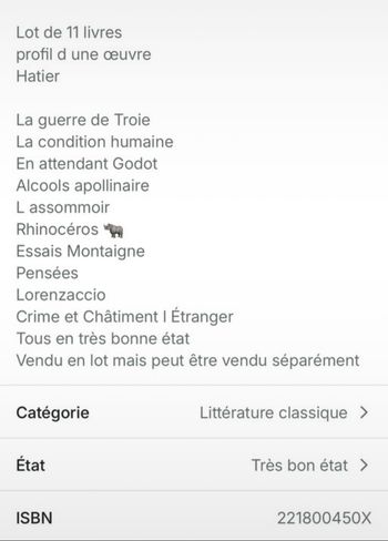 Profil d une œuvre