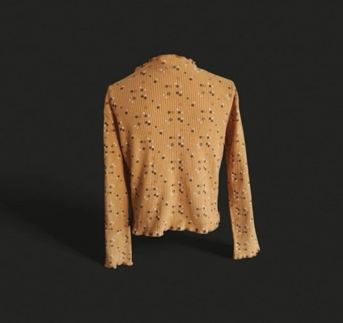 Pull léger moutarde fleuri FPC - photo numéro 2