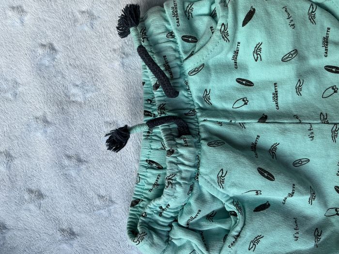 short turquoise motifs surf lien de serrage taille élastique 3 mois lulu castagnette - photo numéro 6
