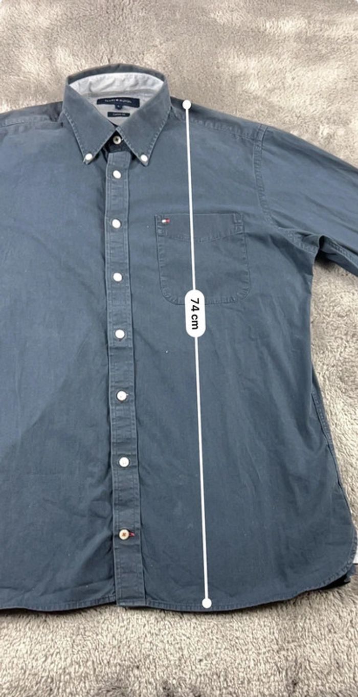 Chemise Tommy Hilfiger Bleu Marine – Homme Taille L - photo numéro 4