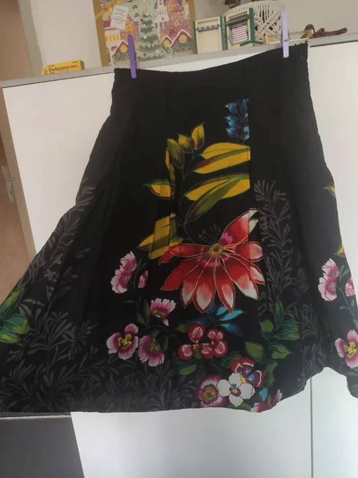 Derhy Ensemble jjupe et top fleuri S - photo numéro 3