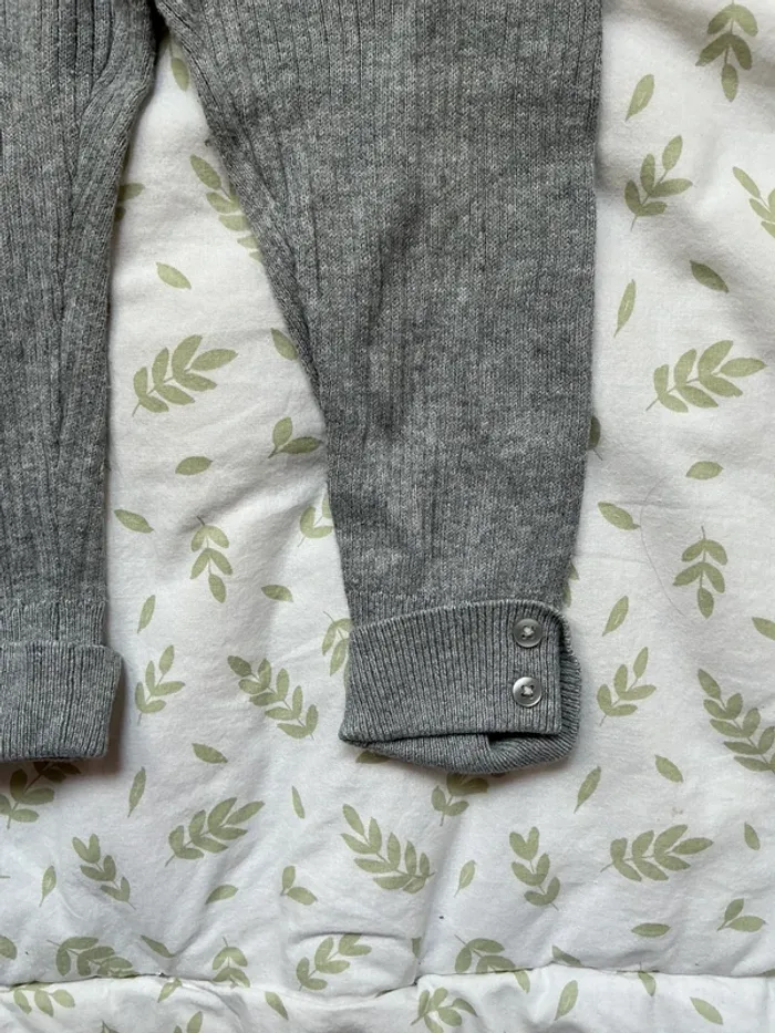 legging côtelé gris zara 9/12 mois - photo numéro 4