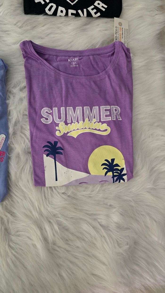 Neufs(non portés)🏷🩷🤩😍 lot Tee-shirts mc 12 ans fille🩷😍🤩 - photo numéro 5