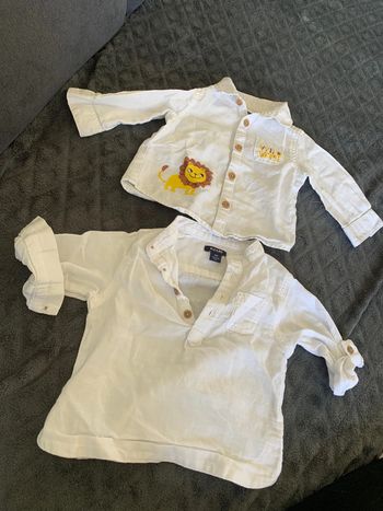 Lot de2 chemises bébé 3 mois