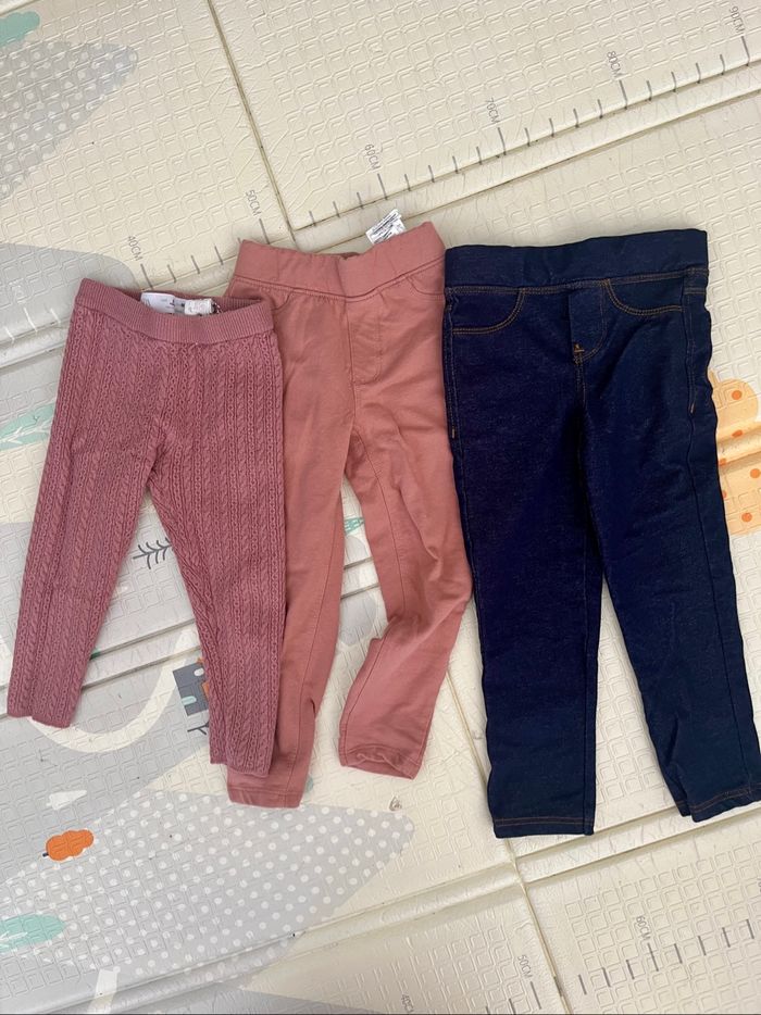 Lot de 3 leggings / jeggins fille 3 ans
