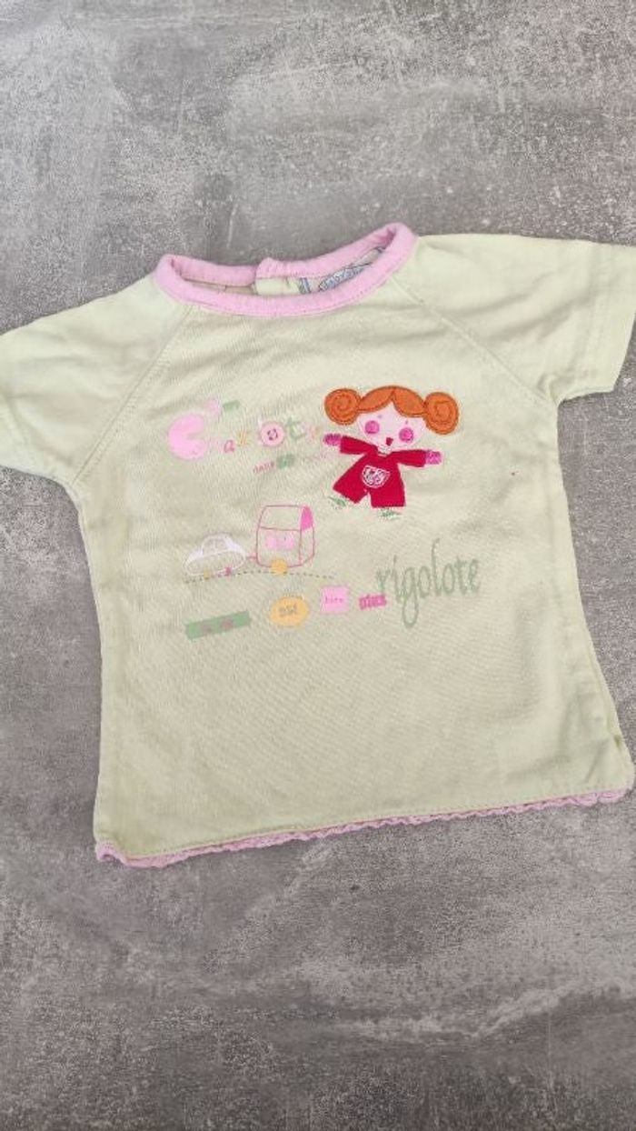 Tee-shirt manches courtes bébé fille 3 mois
