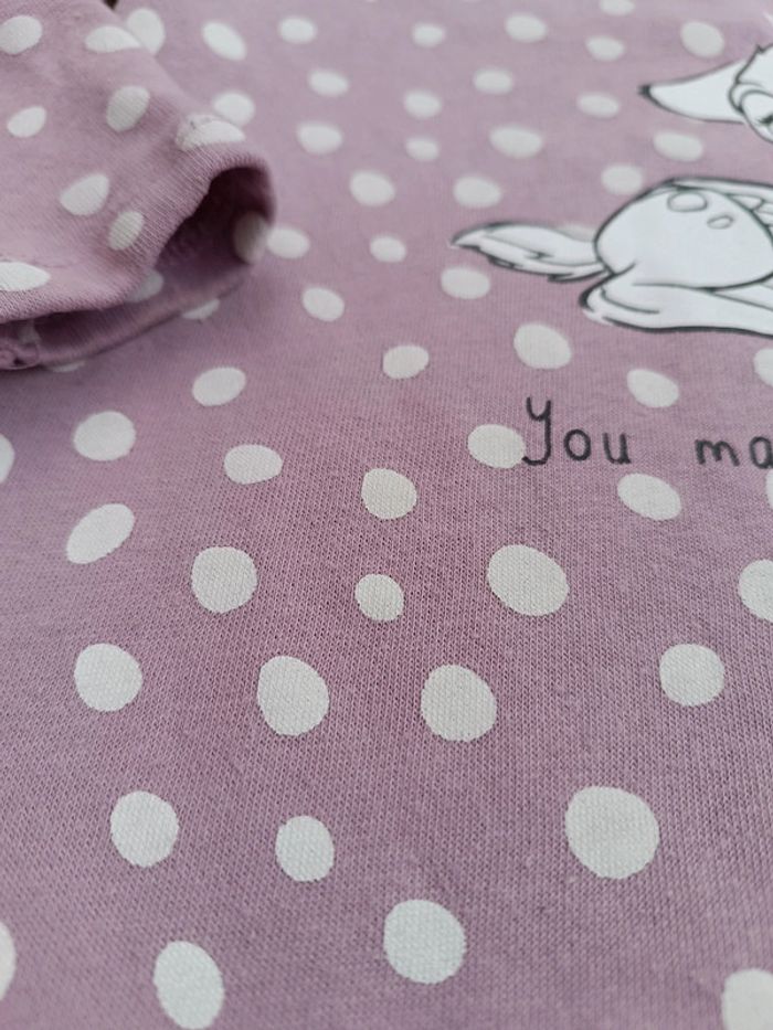 🔸Robe Parme à pois Bambi Disney Baby - 6 12 mois🔸 - photo numéro 5