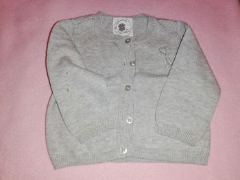 Gilet 9 mois fille Tex collection gris