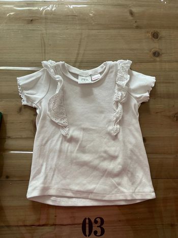 T-shirt blanc Zara 12-18 mois