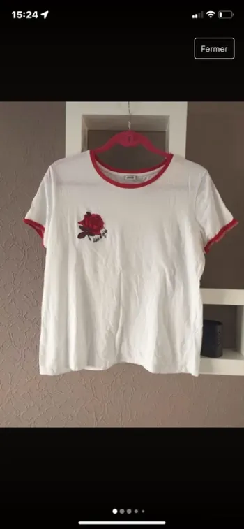 T shirt blanc pimkie taille L