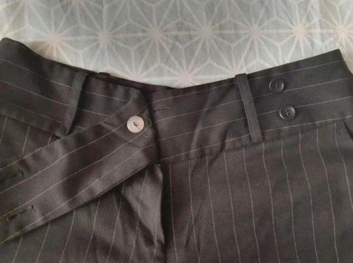 Pantalon Etam noir à rayures taille 36 - photo numéro 8