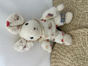 Doudou Souris Eponge Tissus AJENA Vintage Peluche