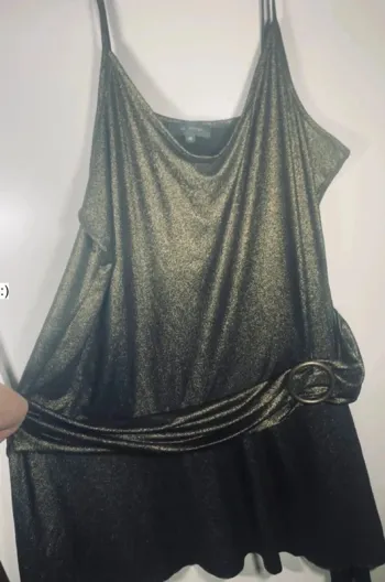 Robe doublée asymétrique idéal pour les fêtes pailletée femme taille 46/kiabi