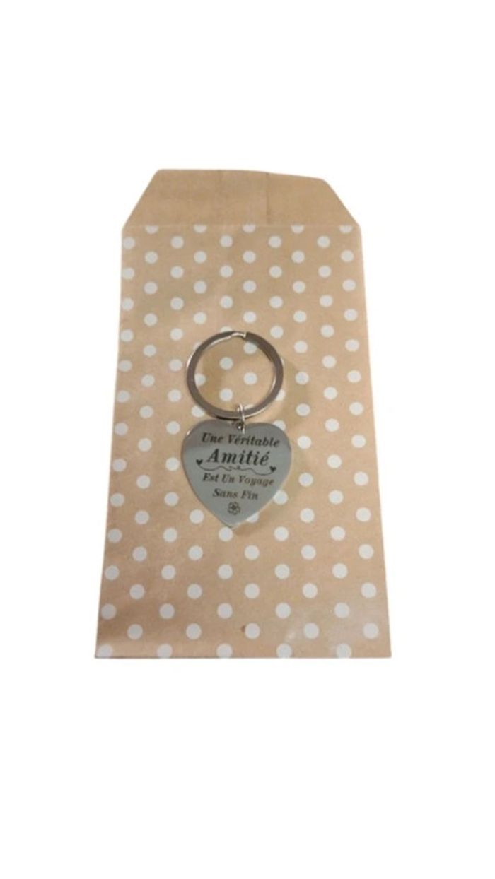 Porte-clés cadeau " Une véritable Amitié est un voyage sans fin " avec pochette cadeau