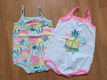 Lot de 2 bodies bretelles fines 