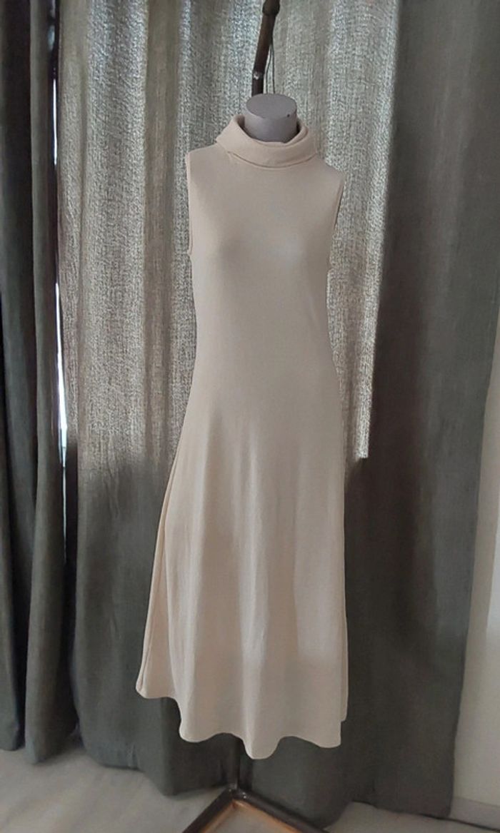 Robe longue sans manche crème Mango T 38 - photo numéro 8